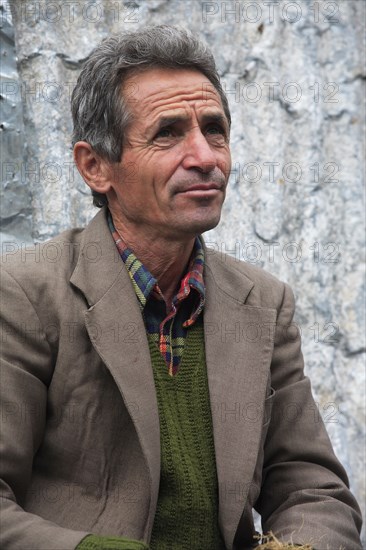 Albania, Tirane, Tirana, Head and shoulders portrait of a middle-aged man.