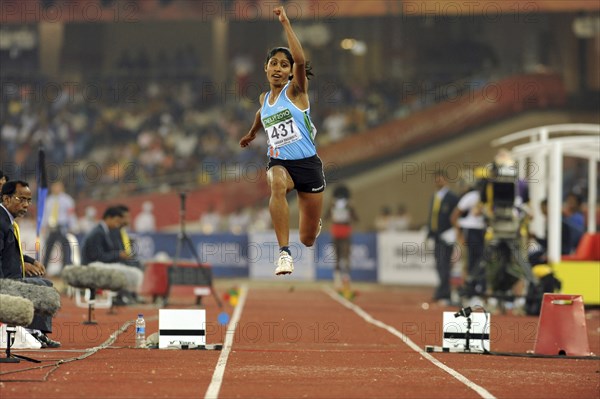 India, Delhi, 2010 Commonwealth games  Track events  Womens triple jump.