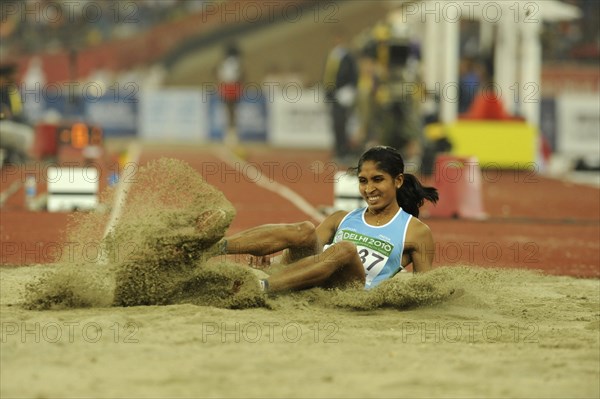 India, Delhi, 2010 Commonwealth games  Track events  Womens triple jump.