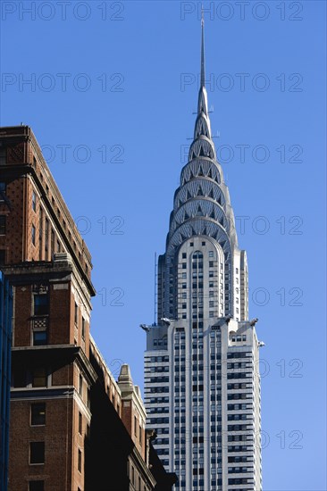 USA, New York, New York City, Manhattan  The Art Deco Chrysler Building on 42nd Street in Midtown.