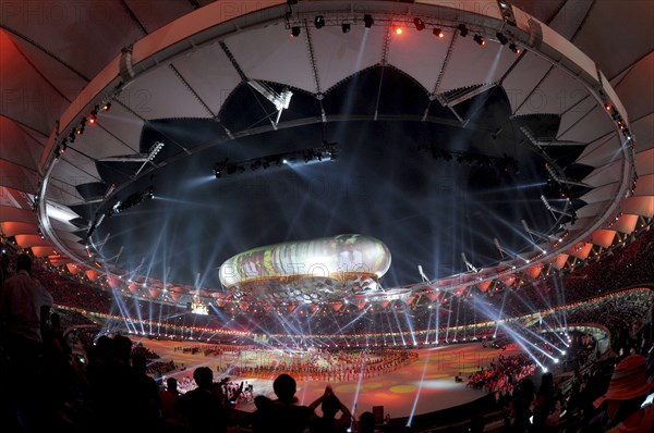 India, Delhi, Opening ceremony of the 2010 Commonwealth Games at the Jawaharlal Nehru Stadium.