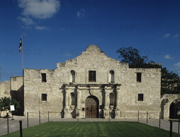 USA, Texas, San Antonio di Valero, The Alamo  a former Roman Catholic mission and fortress compound  site of the Battle of the Alamo in 1836.