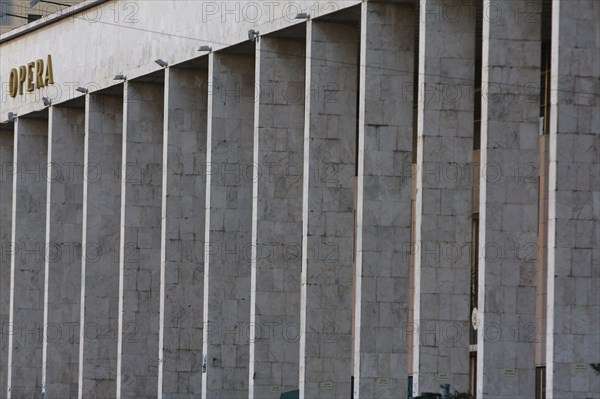 Albania, Tirane, Tirana, Part view of exterior of Opera House.