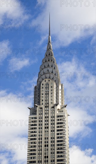 USA, New York, New York City, Manhattan  The Art Deco Chrysler Building on 42nd Street in Midtown.