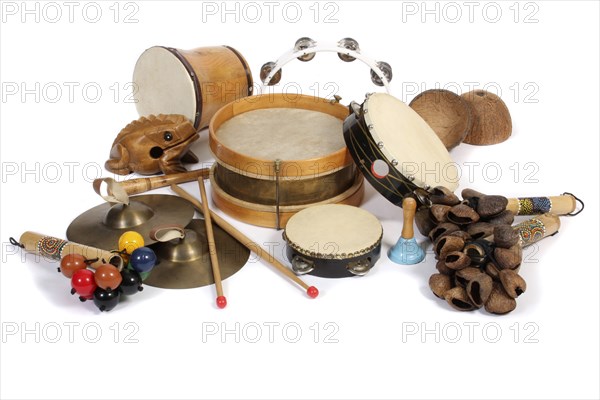 Music, Instruments, Percussion, A variety of musical instruments used in school music lessons.