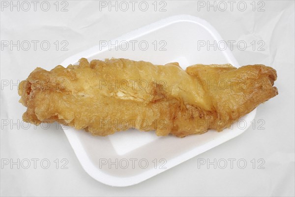 Food, Fast Food, Fish and Chips, A piece of battered and deep fried cod from a chip shop.