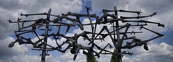 Dachau World War II Nazi Concentration Camp Memorial Site. 1968 Memorial by Yugoslavian artist and concentration camp survivor Nandor Glid. Photo : Hugh Rooney