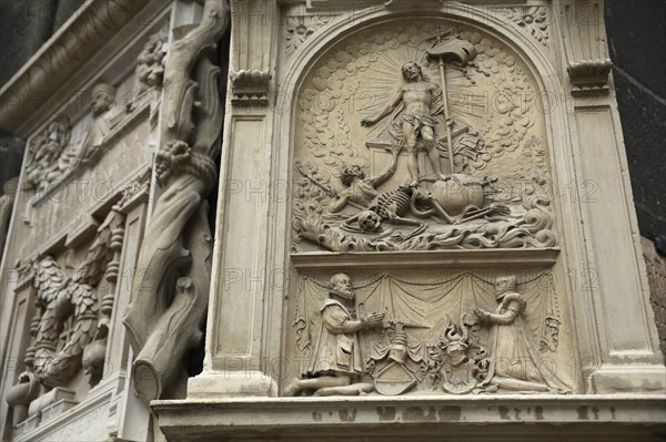 Stone carvings on the outside of the Stephansdom Cathedral. Photo: Bennett Dean