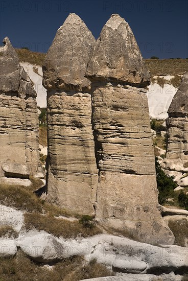 Love Valley.Phallic shaped fairy chimney rock formations in popular valley outside Goreme. Photo : Hugh Rooney