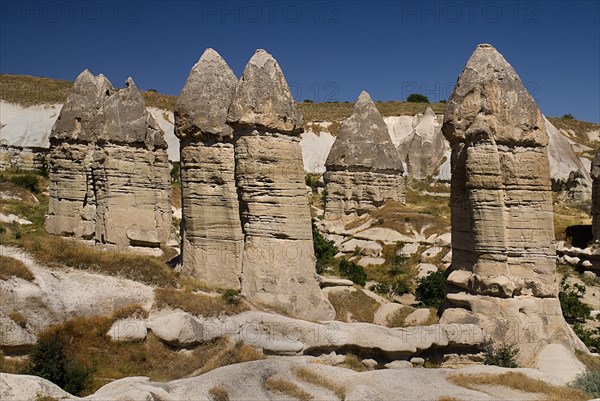 Love Valley. Group of phallic shaped fairy chimney rock formations in popular valley outside Goreme. Photo: Hugh Rooney