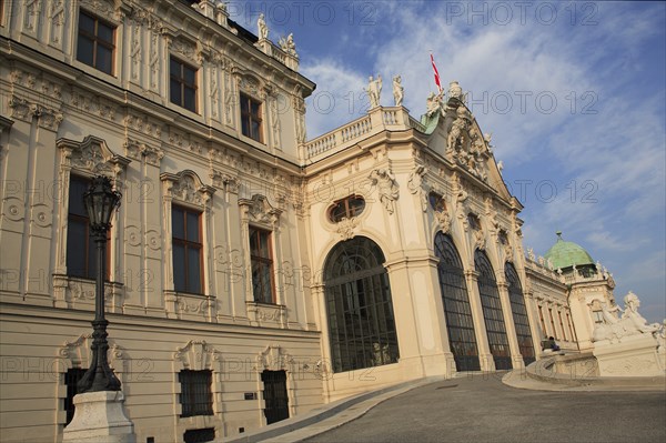 Part view of the Belvedere Palace exterior facade. Photo: Bennett Dean