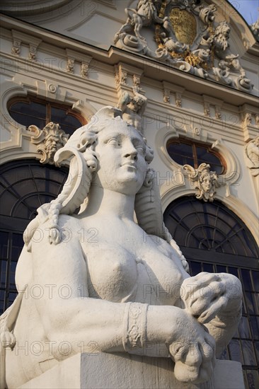 Sphinx statue outside the Belvedere Palace. Photo : Bennett Dean