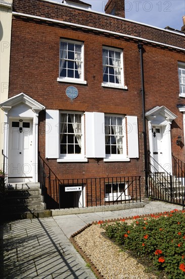 The Charles Dickens Birthplace Museum in Old Commercial Road where he was born in 1812 and lived for three years commemorated with a blue plaque. Photo : Paul Seheult