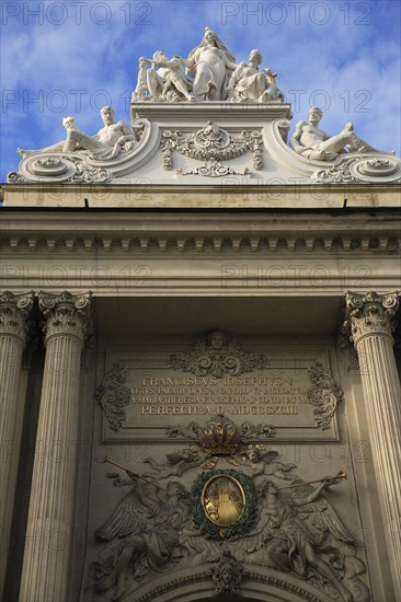 Detail of the Michaelertrakt the southern gateway into the Hofburg Palace. Photo: Bennett Dean