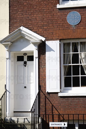 The Charles Dickens Birthplace Museum in Old Commercial Road. He was born here in 1812 and lived here for three years commemorated with a Blue Plaque. Photo : Paul Seheult