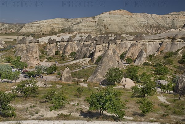 Pasabag. Volcanic tufa landscape with multiple group of fairy chimney rock formations. Photo: Hugh Rooney