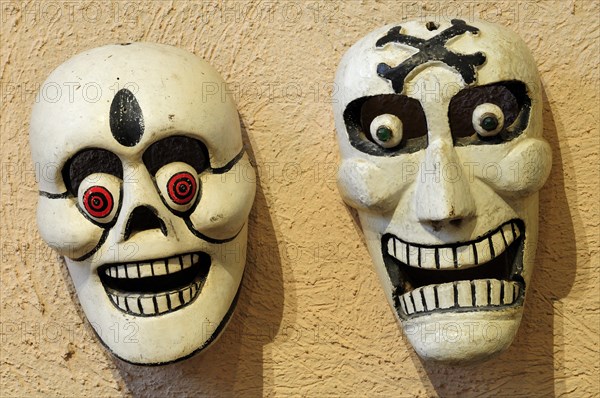 Mexico, Bajio, Zacatecas, Day of the Dead masks Museo Rafael Coronel Dia se los Muertos. 
Photo : Nick Bonetti