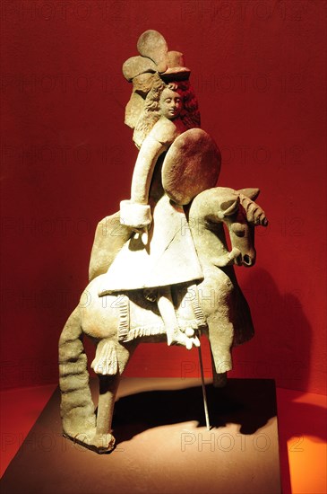 Mexico, Bajio, Zacatecas, Colonial figure of nobleman in the Museo Rafael Coronel. 
Photo : Nick Bonetti
