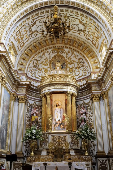 Mexico, Bajio, Zacatecas, Capilla de Napoles Monastery de Guadelupe interior. 
Photo : Nick Bonetti