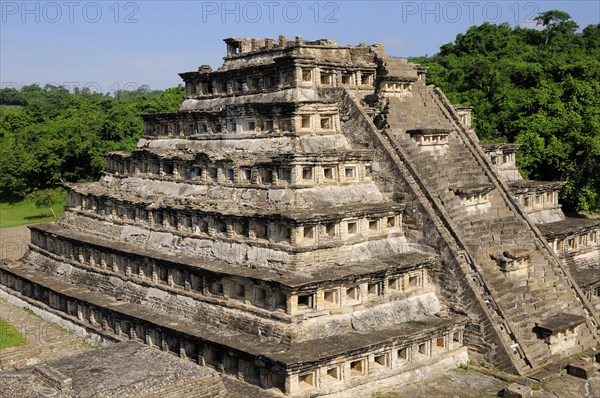 Mexico, Veracruz, Papantla, El Tajin archaeological site Pyramide de los Nichos. 
Photo : Nick Bonetti