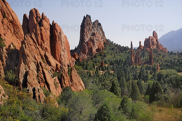 USA, Colorado, Colorado Springs, Garden of the Gods public park. Landscape with rock pinnacles. 
Photo : Hugh Rooney