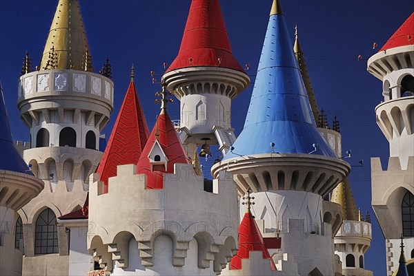 USA, Nevada, Las Vegas, The Strip exterior of the Excalibur hotel and casino. 
Photo : Hugh Rooney