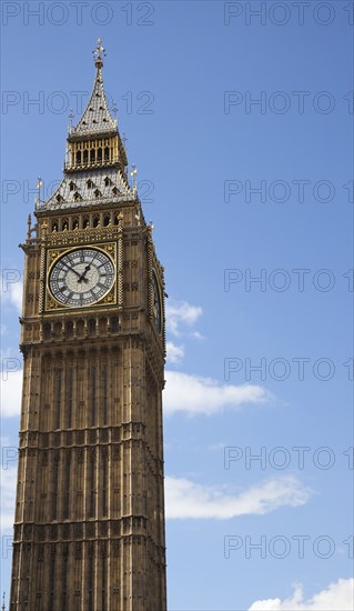 England, London, Westminster Houses of Parliament Clock Tower better known as Big Ben. 
Photo : Stephen Rafferty