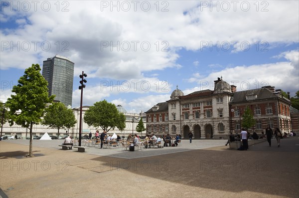 England, London, Pimlico Millbank courtyard of the Chelsea College of Art and Design Pimlico. 
Photo : Stephen Rafferty