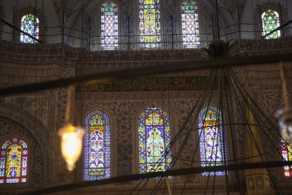 Turkey, Istanbul, Sultanahmet Camii Blue Mosque interior. 
Photo : Stephen Rafferty