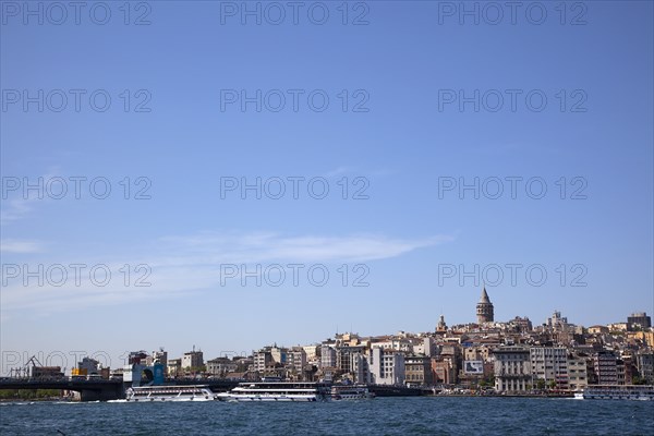 Turkey, Istanbul, Eminonu view across the Golden Horn toward Galata district. 
Photo : Stephen Rafferty