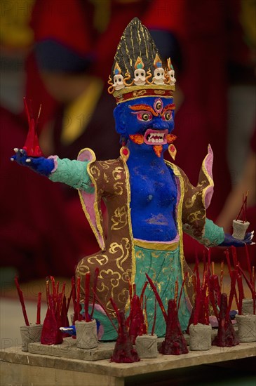 ART IN BUDDHIST MONASTERIES OF SIKKIM INDIA - RITUAL OBJECT FOR LOSAR NEW YEAR