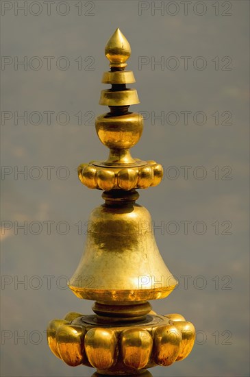 ART IN BUDDHIST MONASTERIES OF SIKKIM INDIA - BRASS MONASTERY SPIRE