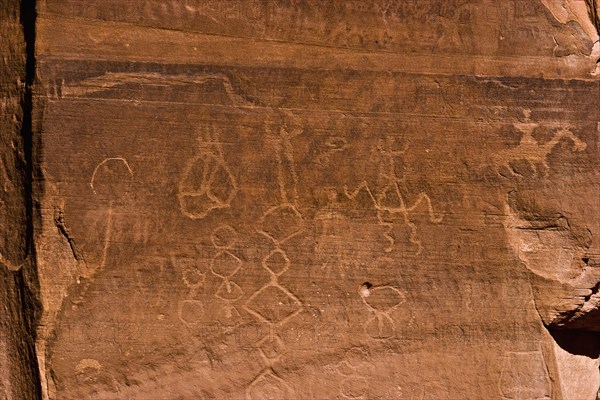 USA, Arizona, Canyon de Chelly, Petroglyphs. 
Photo : Richard Rickard