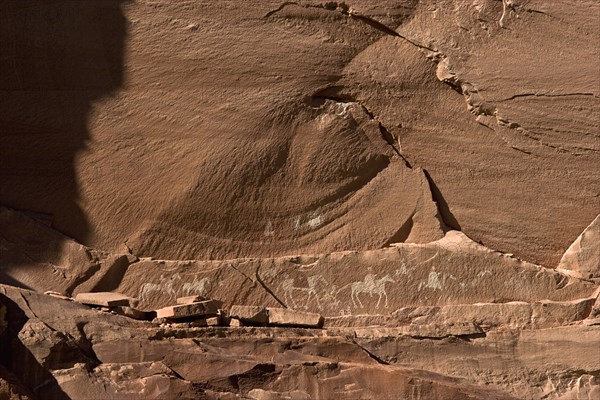 USA, Arizona, Canyon de Chelly, Petroglyphs. 
Photo : Richard Rickard