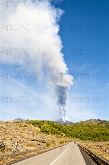 Mount Etna erupting on 8th September 2011, Sicily, Italy