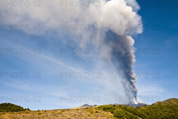 Mount Etna erupting on 8th September 2011, Sicily, Italy