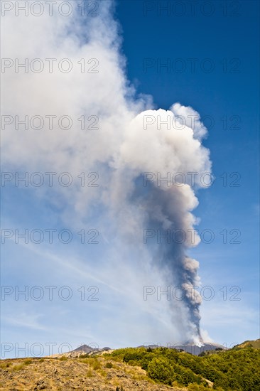 Mount Etna erupting on 8th September 2011, Sicily, Italy