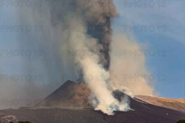 Mount Etna erupting on 8th September 2011, Sicily, Italy