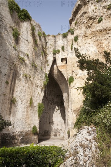 Italy, Sicily, Syracuse, Neapolis Archaeological Park Ear of Dionysius. 
Photo : Mel Longhurst