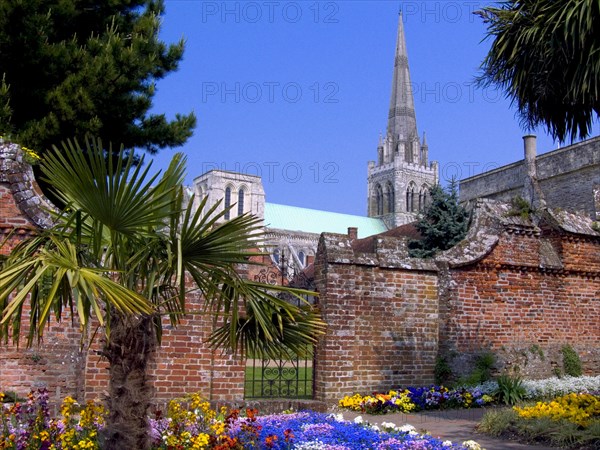 Chichester Cathedral from Bishops Gardens