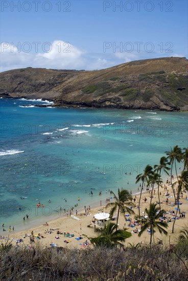 USA, Hawaii, Oahu Island, View over Hanuama Bay. 
Photo : Chris Penn