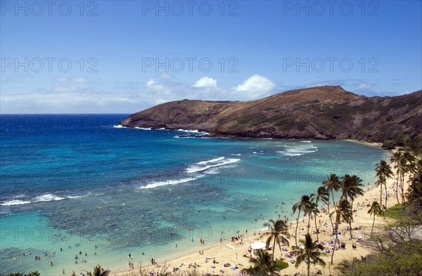 USA, Hawaii, Oahu Island, View over Hanuama Bay. 
Photo : Chris Penn