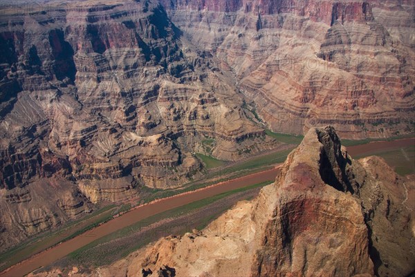 USA, Arizona, Grand Canyon, Aerial view of the western Grand Canyon. 
Photo : Chris Penn