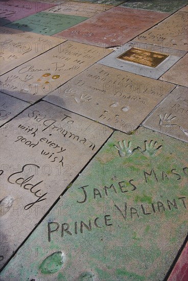 USA, California, Los Angeles, Forecourt of Graumans Chinese Theater. 
Photo : Chris Penn