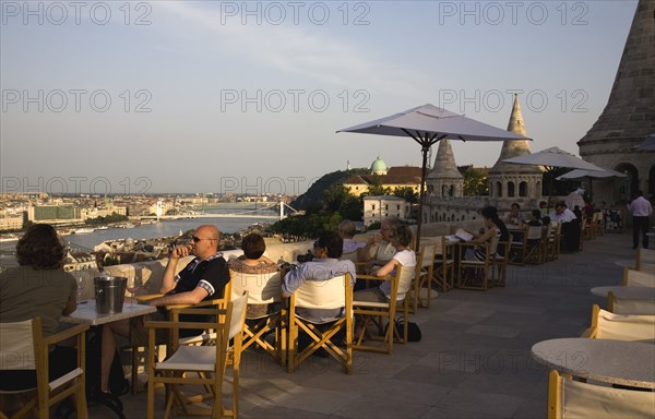 Buda Castle District view over Danube and Pest.