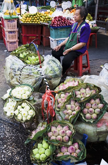 Lotus buds on sale at Chinatown market.