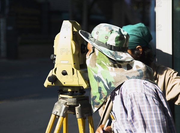 Chinatown Surveyor in camouflage shade in hot afternoon sun.