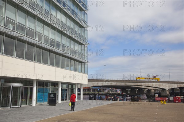 Donegall Quay New office development on the banks of the river Lagan.