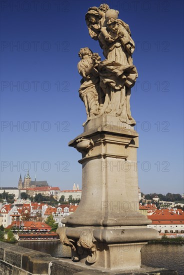 Charles Bridge Statue of Saint Anne.