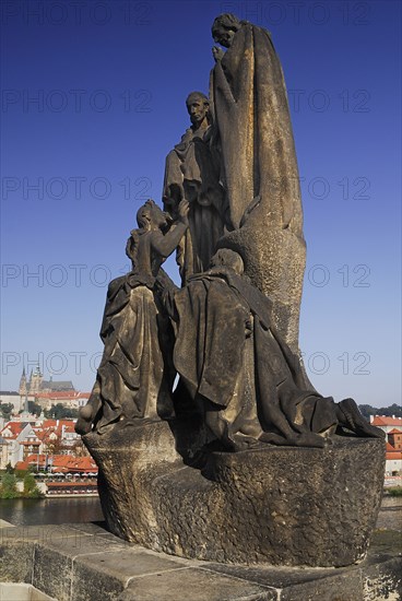 Charles Bridge Statue of St Cyril and St Methodius.